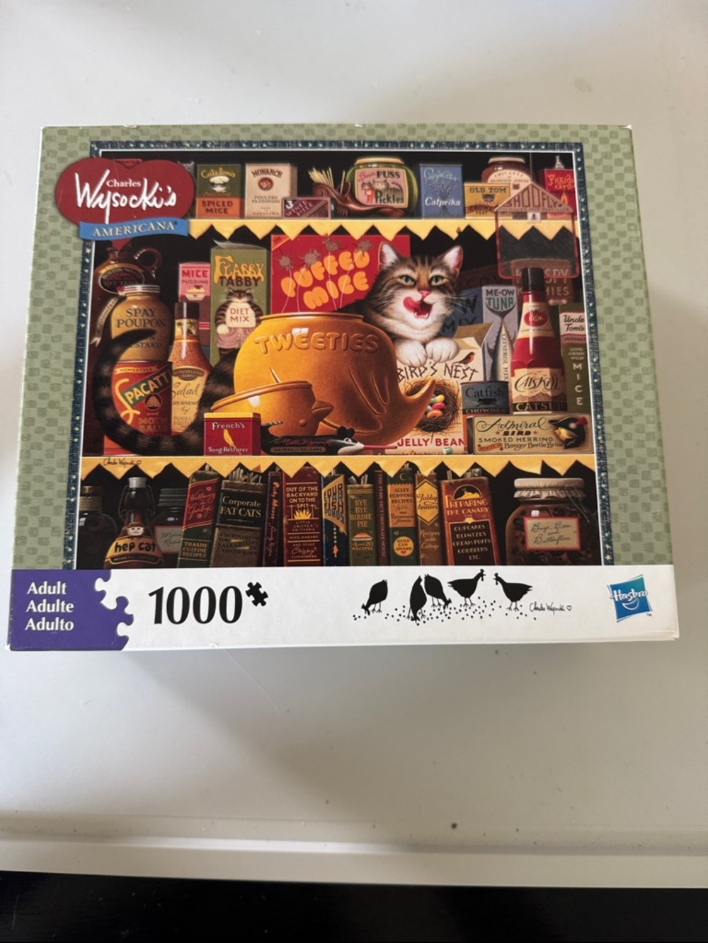 Charles Wysocki Americana 1000-Piece Cat Pantry Jigsaw Puzzle - Green